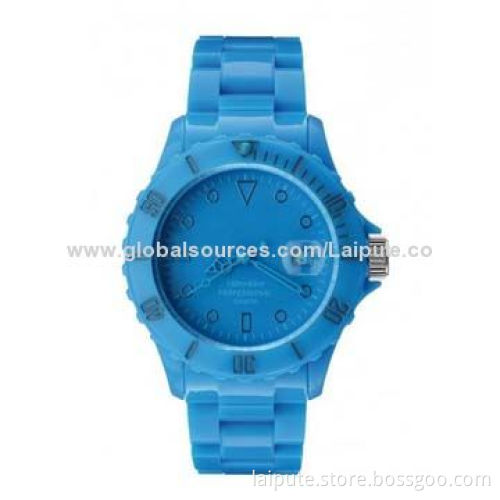 Geneva watch, jelly colorful silicone watch with stones